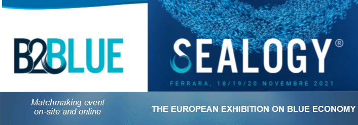 Banner B2Blue – Evento B2B Blue Economy Sealogy Ferrara